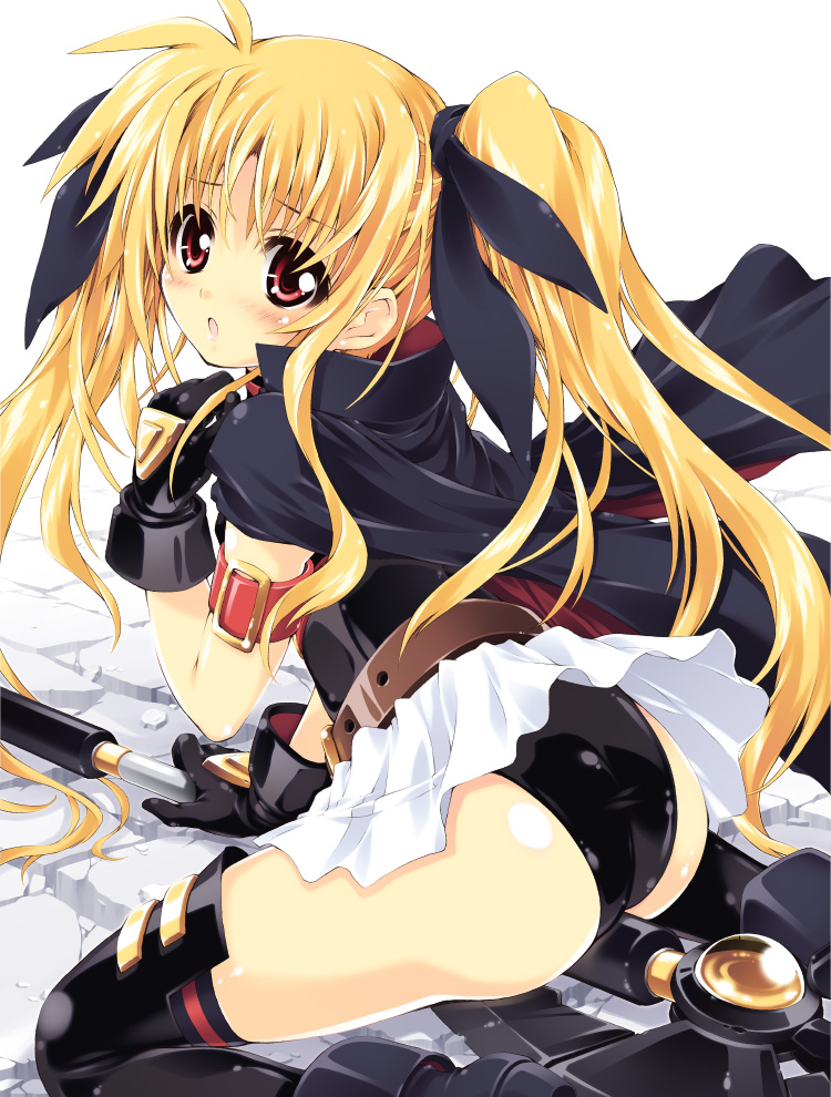 fate testarossa and bardiche (lyrical nanoha and 2 more) drawn by mitsuki_mantarou