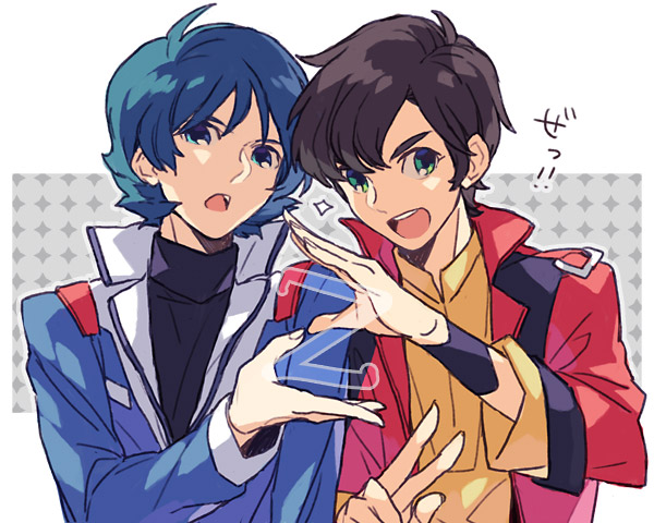 kamille bidan and judau ashta (gundam and 2 more) drawn by ebira