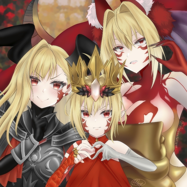 nero claudius and queen draco (fate and 1 more) drawn by angie03