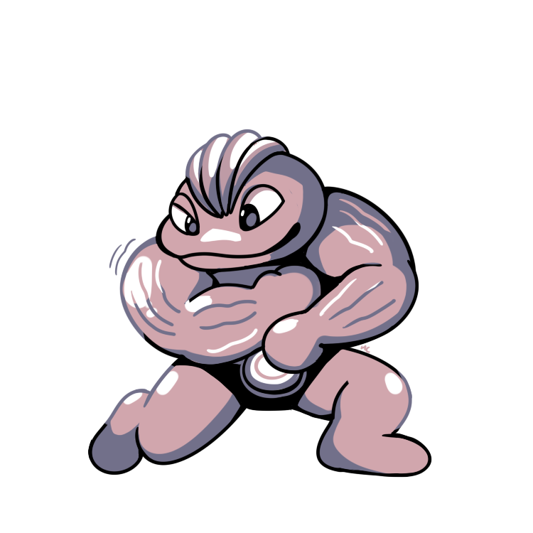 machoke (pokemon and 1 more) drawn by rumwik