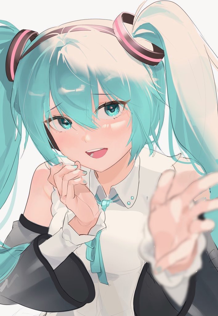 hatsune miku (vocaloid and 1 more) drawn by ototnmw1