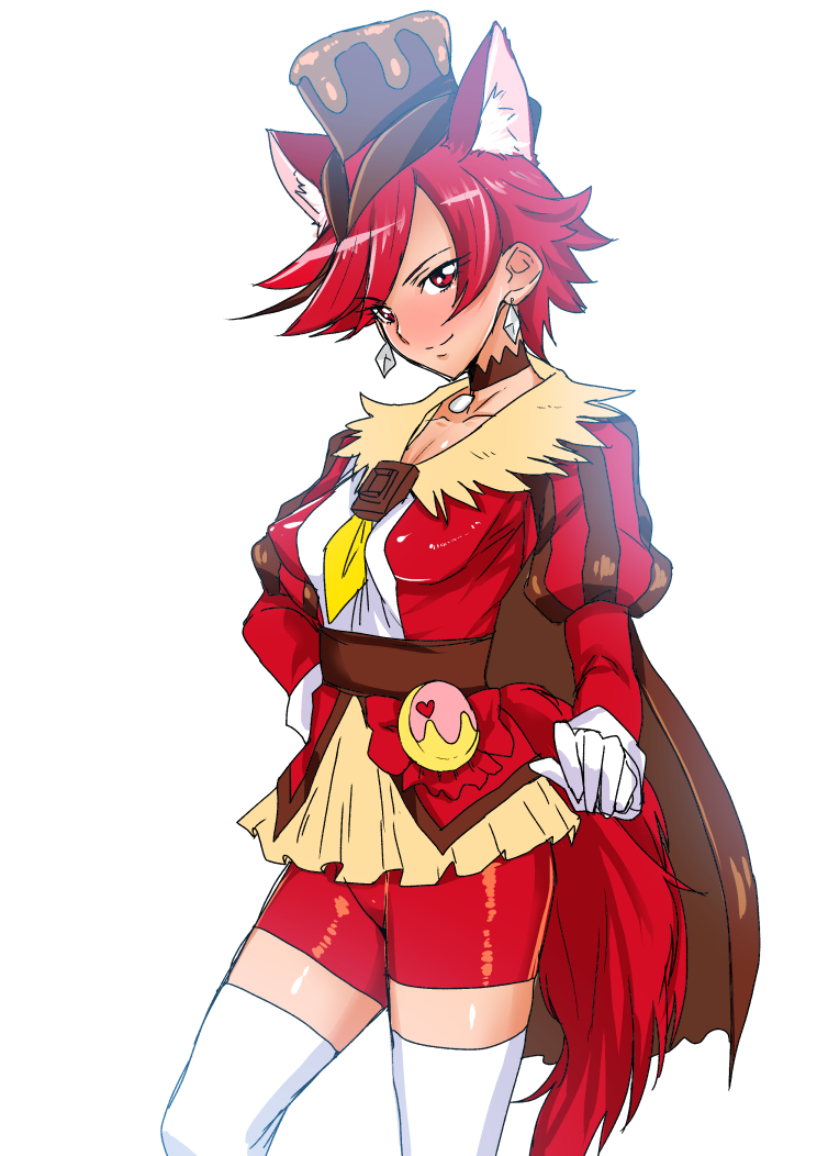 kenjou akira and cure chocolat (precure and 1 more) drawn by akikusa_peperon