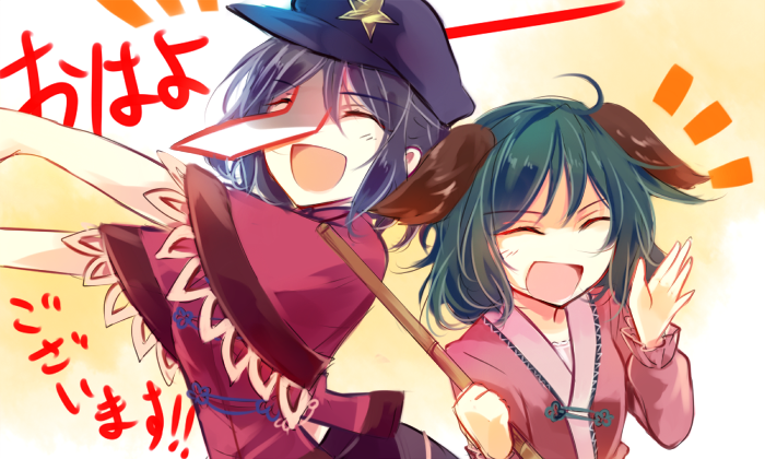 miyako yoshika and kasodani kyouko (touhou) drawn by kutsuki_kai