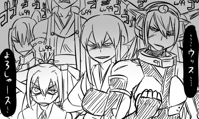 akagi, nagato, shiranui, kirishima, and nachi (kantai collection) drawn by tonda