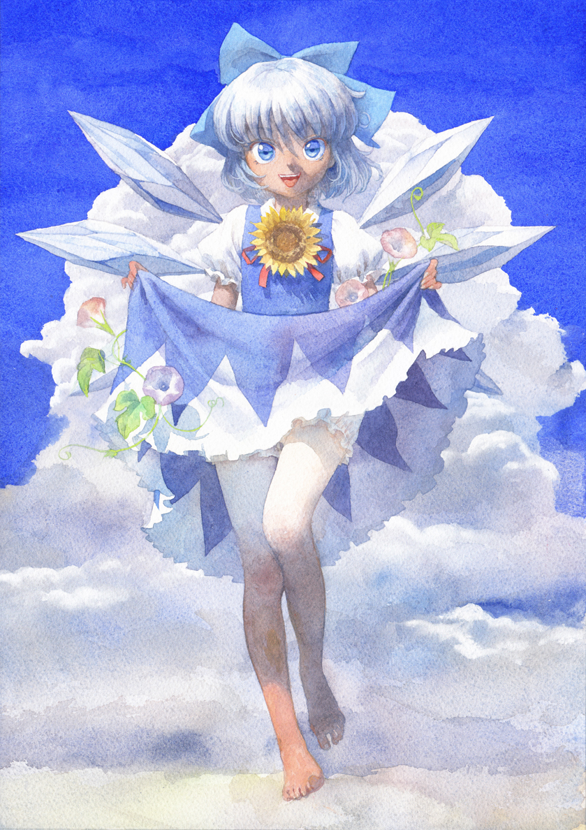 cirno and tanned cirno (touhou and 1 more) drawn by misawa_hiroshi