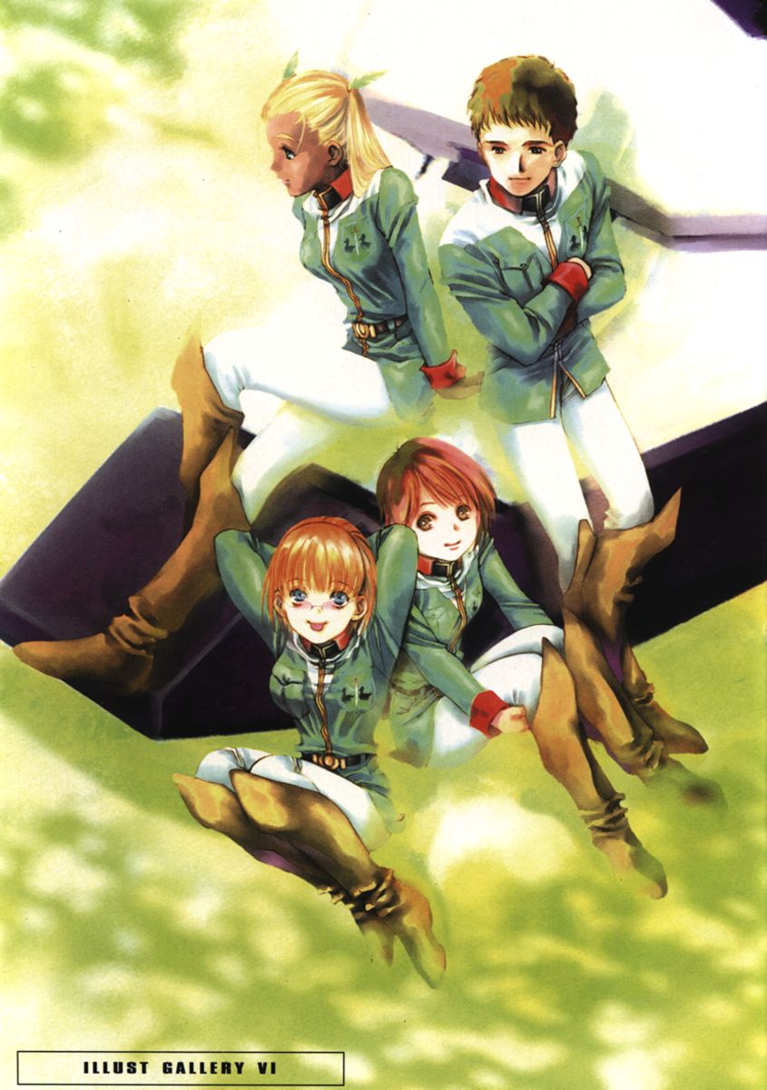 asuna elmarit, erisia nocton, emilu voigtlander, and shinn barnack (gundam and 1 more) drawn by mikimoto_haruhiko