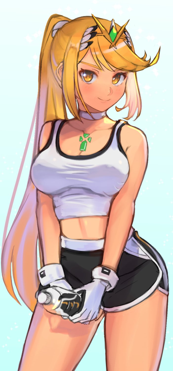 mythra (xenoblade chronicles and 1 more) drawn by r123