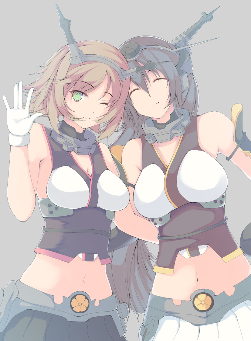nagato and mutsu (kantai collection) drawn by nekonote_(cats_hand)