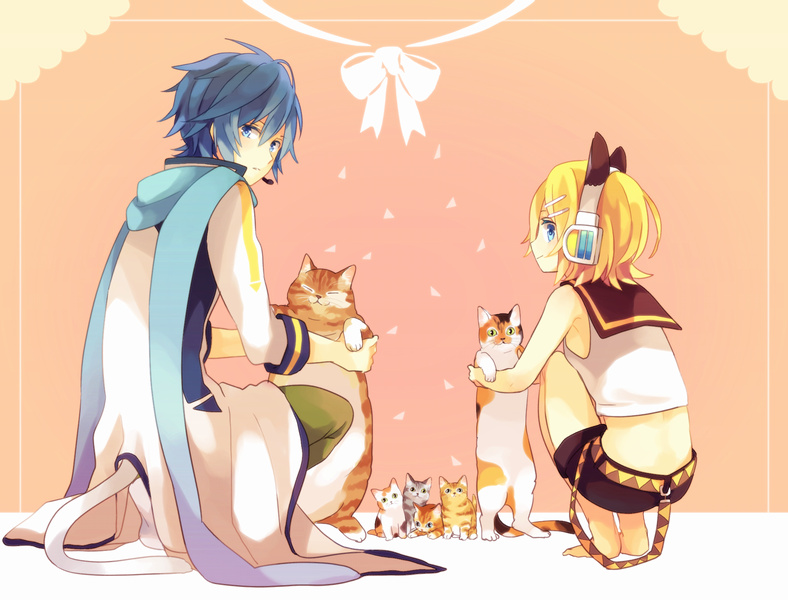 kagamine rin and kaito (vocaloid) drawn by akiyoshi_(tama-pete)