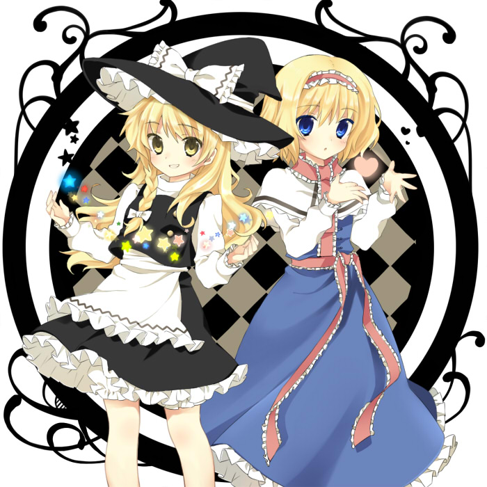 kirisame marisa and alice margatroid (touhou) drawn by hanabana_tsubomi