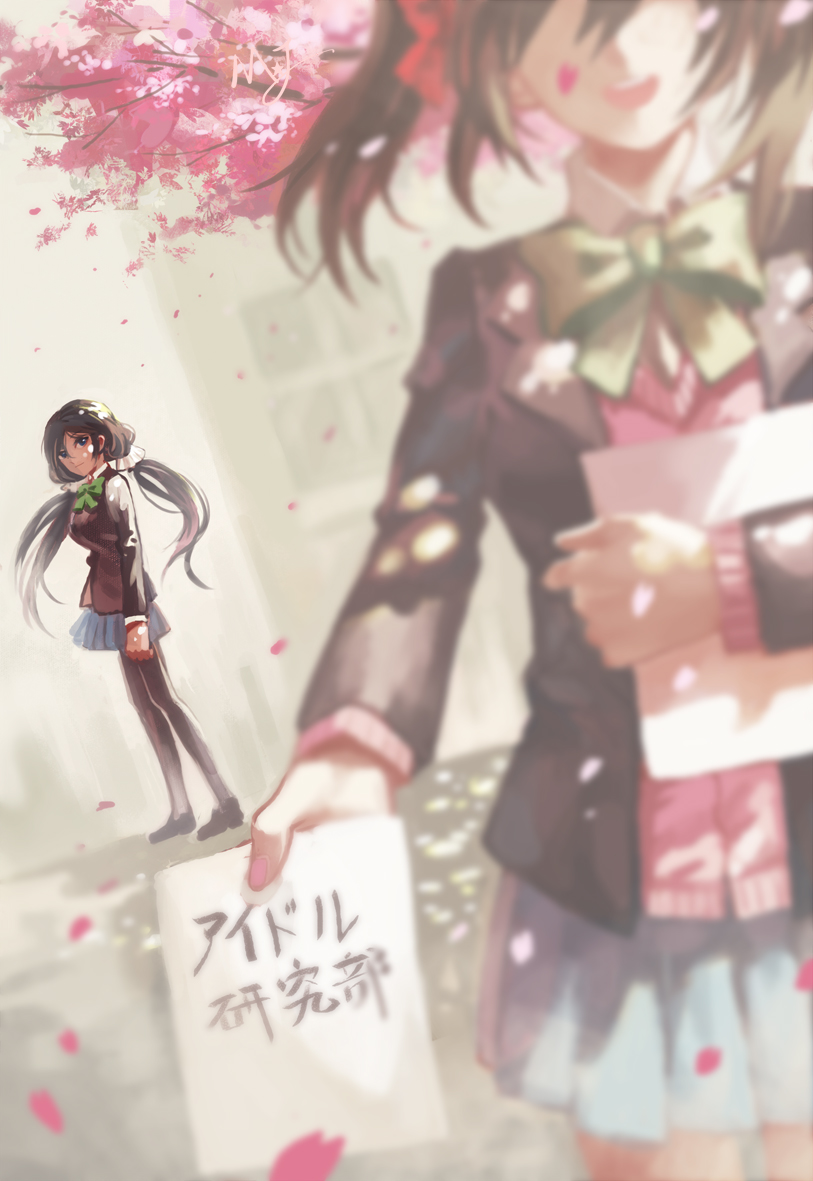 tojo nozomi and yazawa nico (love live! and 1 more) drawn by majiang
