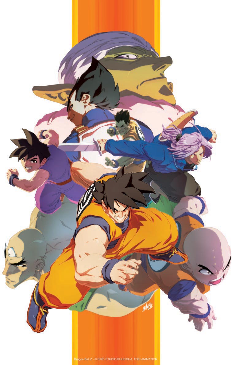 son goku, vegeta, son gohan, trunks, piccolo, and 3 more (dragon ball and 1 more) drawn by chamba