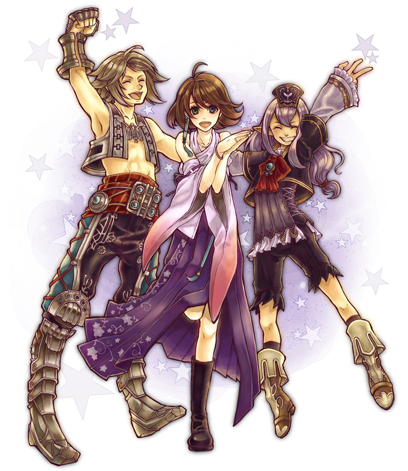 yuna, prishe, and vaan (final fantasy and 5 more) drawn by nanase_shie