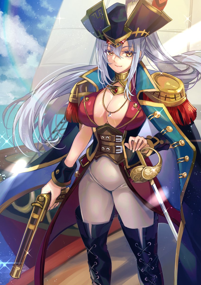 francis drake and drake (fate and 2 more) drawn by sagta_panggang