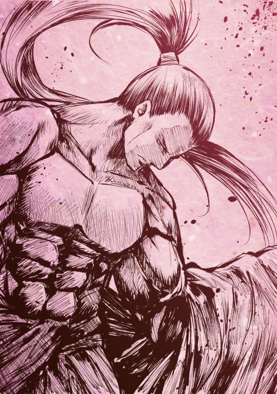 kibagami genjuro (samurai spirits) drawn by kagehi_no_loo