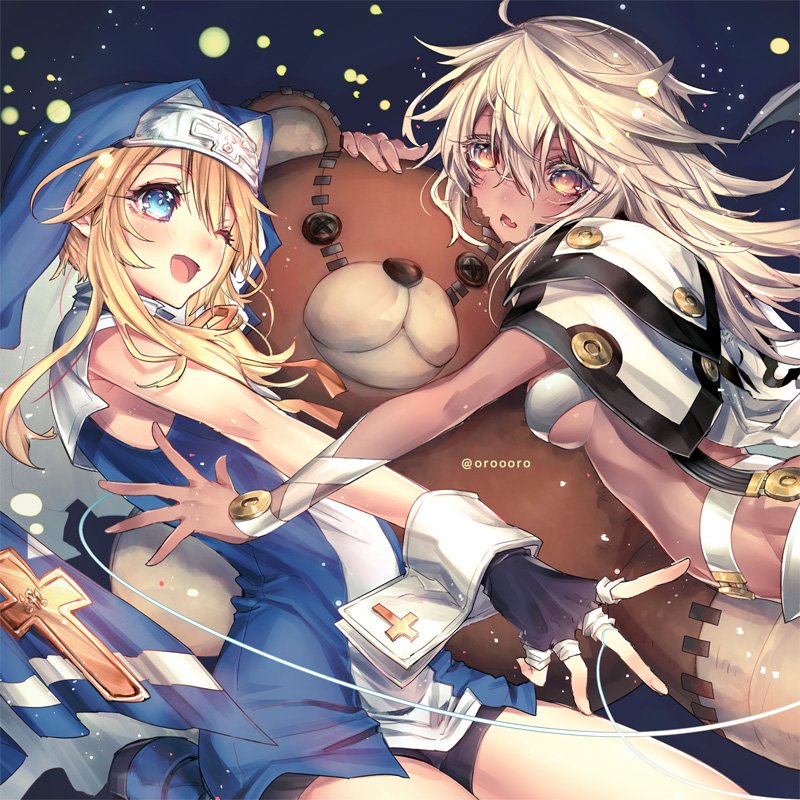 bridget and ramlethal valentine (guilty gear and 2 more) drawn by oro_(sumakaita)