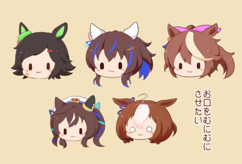 tokai teio, daitaku helios, meisho doto, vivlos, and winning ticket (umamusume) drawn by gomashio_(goma_feet)