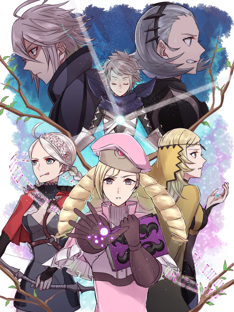 nina, ophelia, male kana, forrest, dwyer, and 1 more (fire emblem and 1 more) drawn by chlxms
