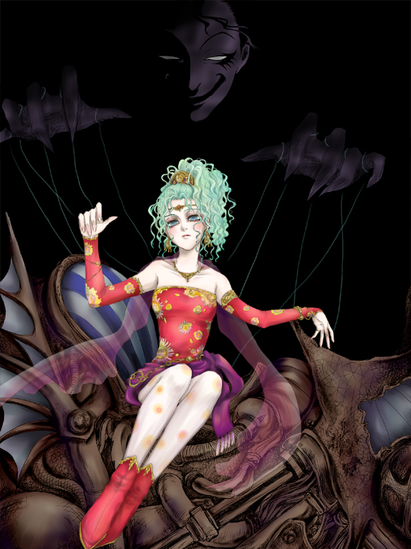 terra branford and kefka palazzo (final fantasy and 1 more) drawn by ai_(ai1470)