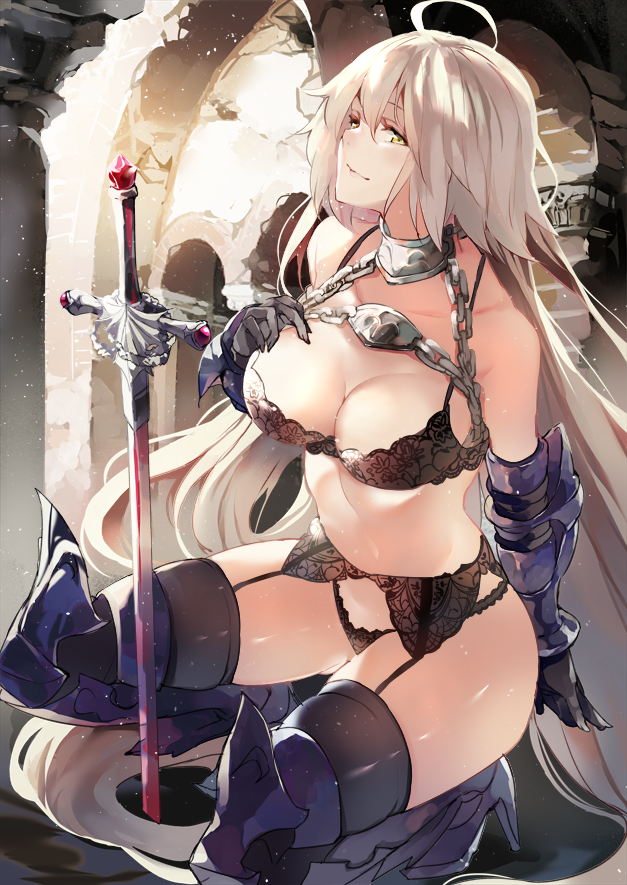jeanne d'arc alter (fate and 1 more) drawn by ken_(coffee_michikusa)