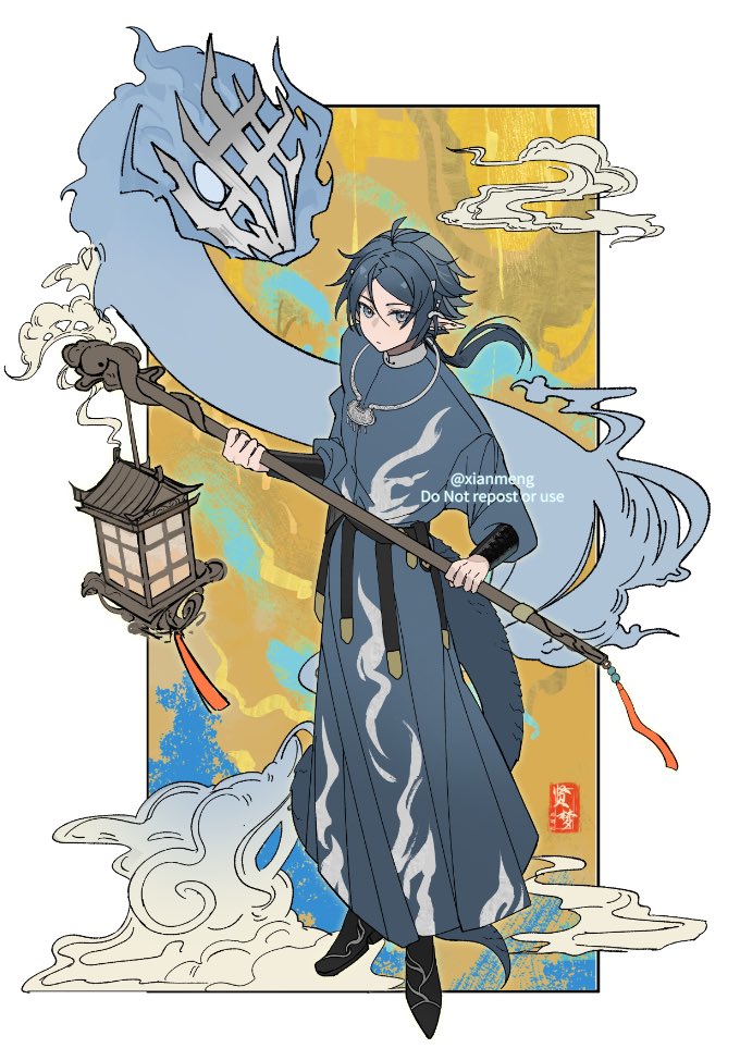 zuo le (arknights) drawn by xian_meng_huanyou_ji