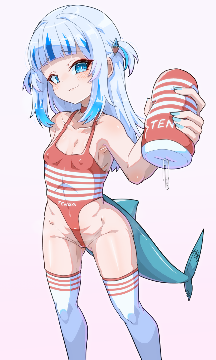 gawr gura (hololive and 2 more) drawn by moral_cacoethes