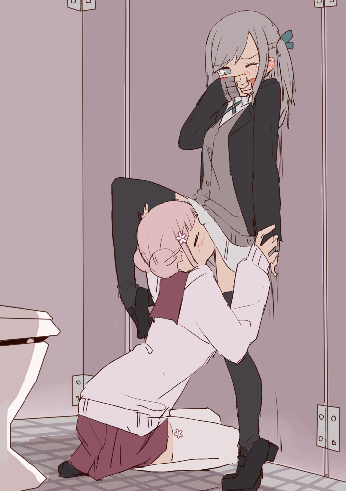 kumamori kurumi and ougasaki omi (original) drawn by unomiki