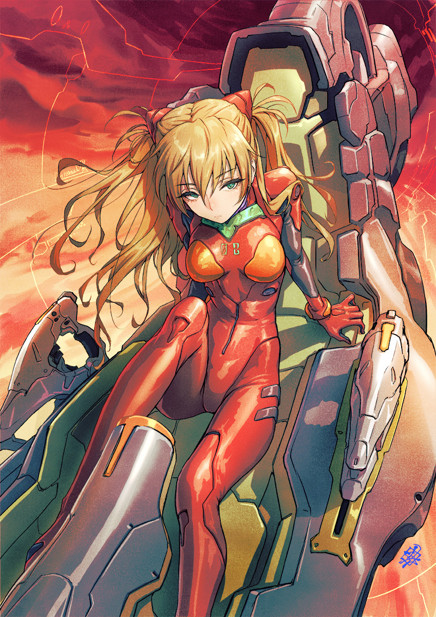 souryuu asuka langley (neon genesis evangelion) drawn by fujii_eishun