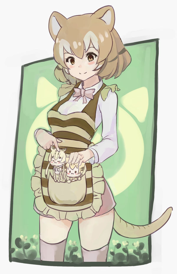 sand cat, ocelot, and thylacine (kemono friends) drawn by kiuhouse