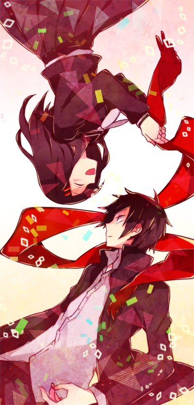 tateyama ayano and kisaragi shintarou (kagerou project) drawn by hari_(tottchiya)