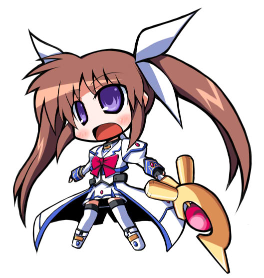 takamachi nanoha and raising heart (lyrical nanoha and 1 more) drawn by nanateru
