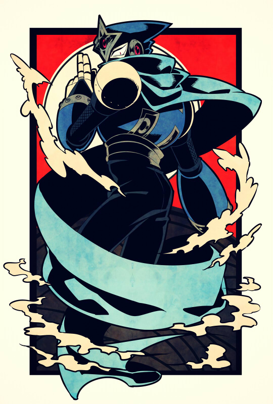 shadow man (mega man and 1 more) drawn by gear-b0x