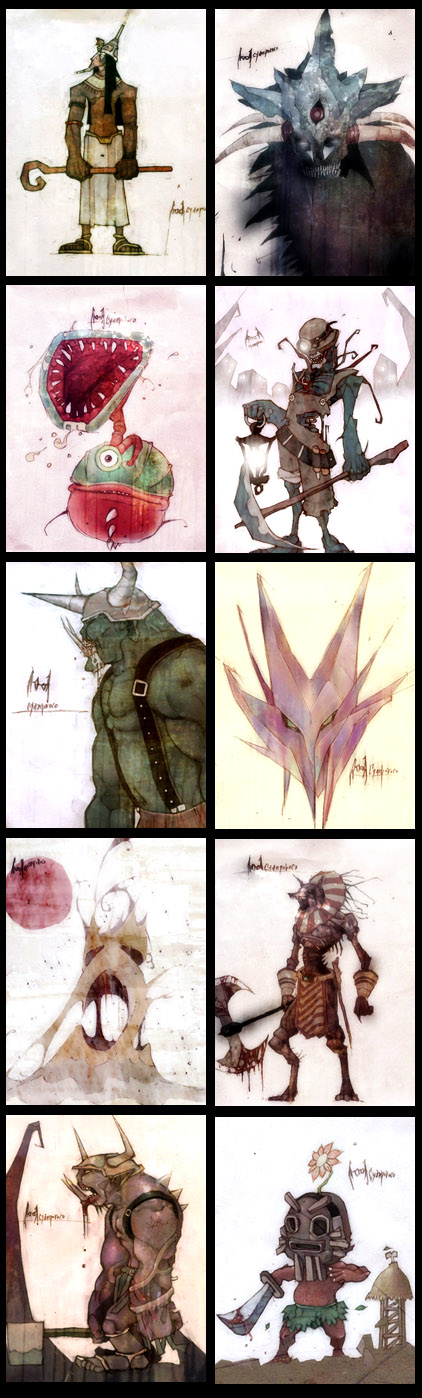 orc warrior, sleeper, anubis, horong, pharaoh, and 5 more (ragnarok online) drawn by cyanporoco