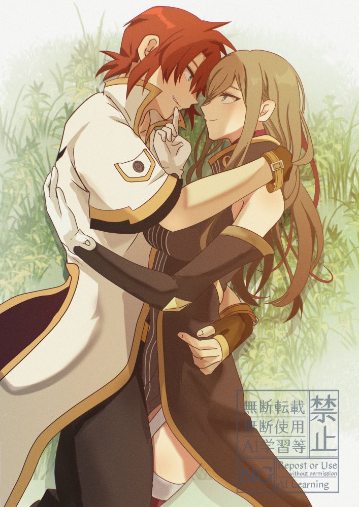 tear grants and luke fon fabre (tales of and 1 more) drawn by komegura