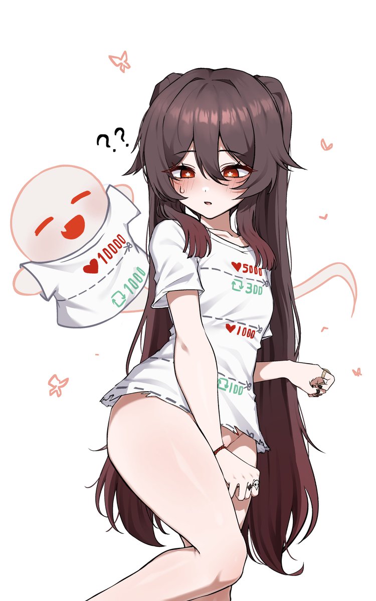 hu tao and boo tao (genshin impact) drawn by hahyaha