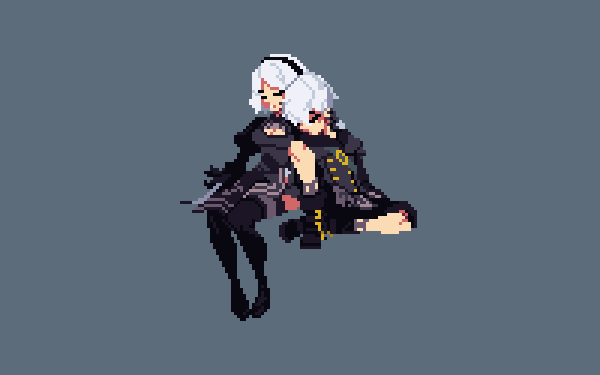 2b and 9s (nier and 1 more) drawn by hunter_russell
