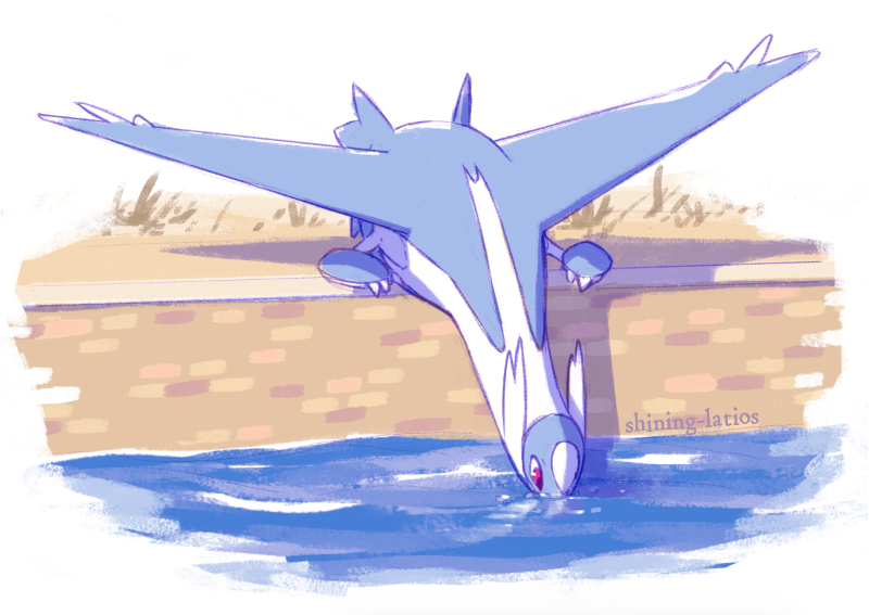 latios (pokemon and 1 more) drawn by galahawk