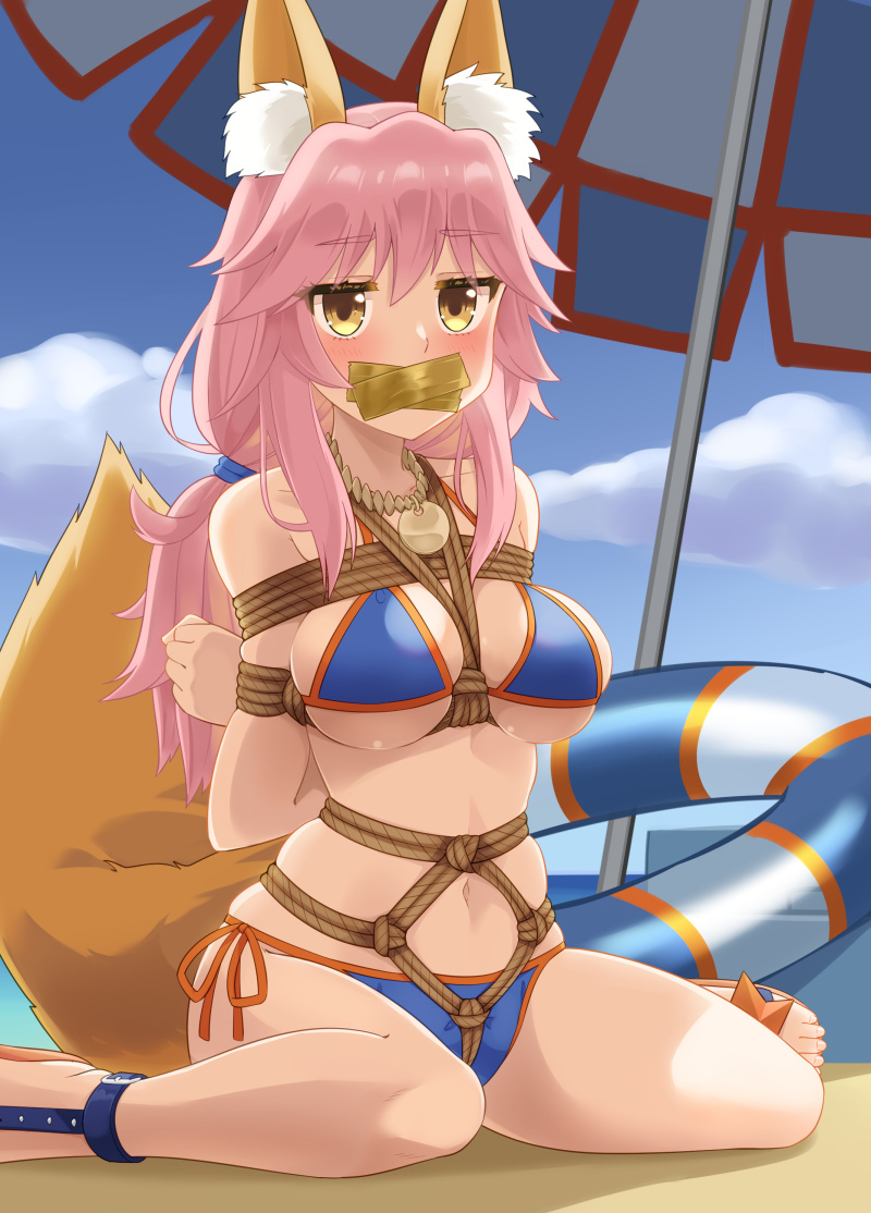 tamamo and tamamo no mae (fate and 1 more) drawn by mukanata