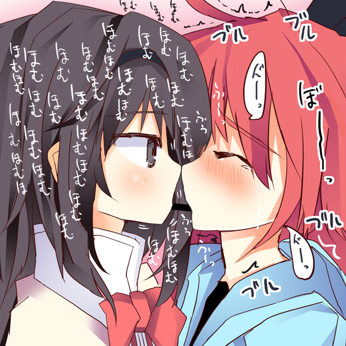 akemi homura and sakura kyoko (mahou shoujo madoka magica) drawn by matsushita_yuu