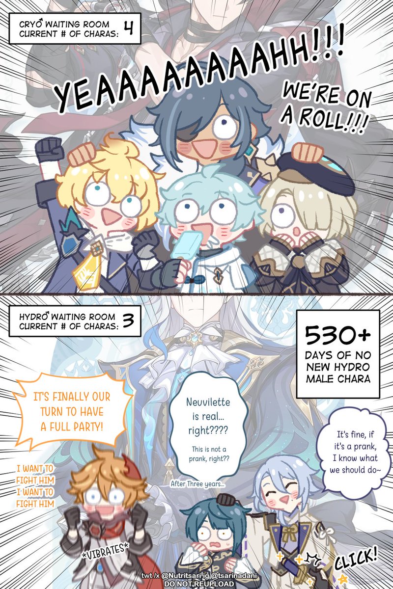 tartaglia, kaeya, neuvillette, kamisato ayato, wriothesley, and 4 more (genshin impact) drawn by nutritsari