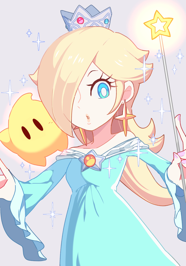 rosalina and luma (mario and 1 more) drawn by hoshikuzu_pan