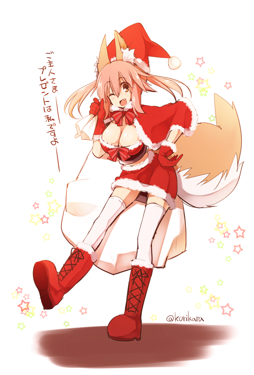 tamamo and tamamo no mae (fate and 1 more) drawn by kurikara