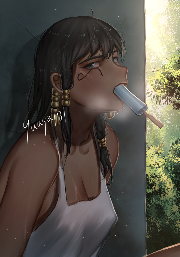 pharah (overwatch and 1 more) drawn by yuuya181