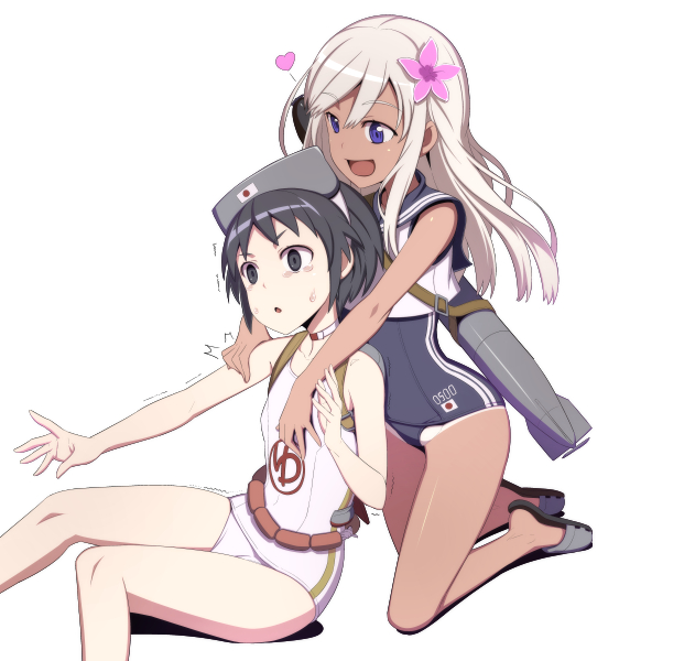 ro-500 and maru-yu (kantai collection) drawn by caryo and nanashino