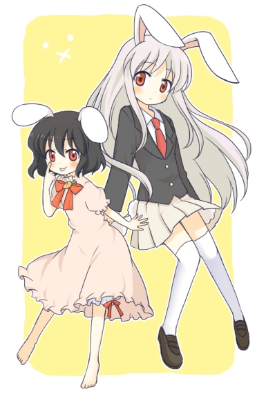 reisen udongein inaba and inaba tewi (touhou) drawn by tamaki_(209)