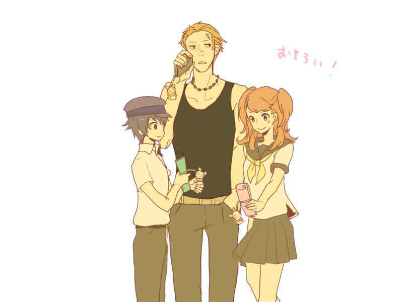 shirogane naoto, kujikawa rise, and tatsumi kanji (persona and 1 more) drawn by mikeked