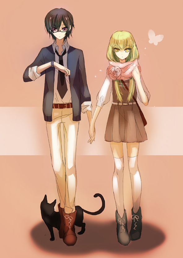 c.c. and lelouch vi britannia (code geass) drawn by shima_(h8222-9902m)