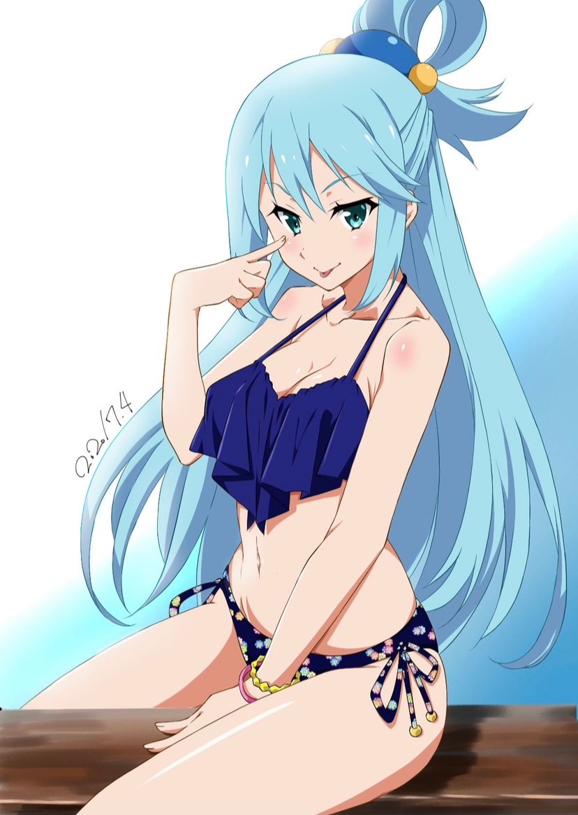 aqua (kono subarashii sekai ni shukufuku wo!) drawn by tsujimura_ayumu