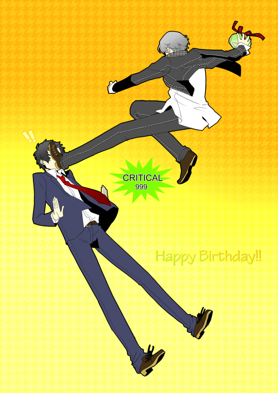 narukami yu and adachi tooru (persona and 1 more) drawn by fujino_miyabi