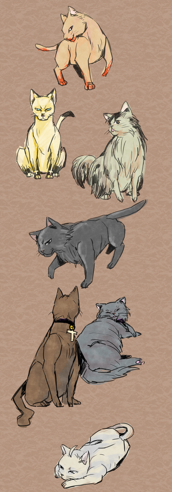kotomine kirei, waver velvet, emiya kiritsugu, matou kariya, tohsaka tokiomi, and 2 more (fate and 2 more) drawn by werewolf57635